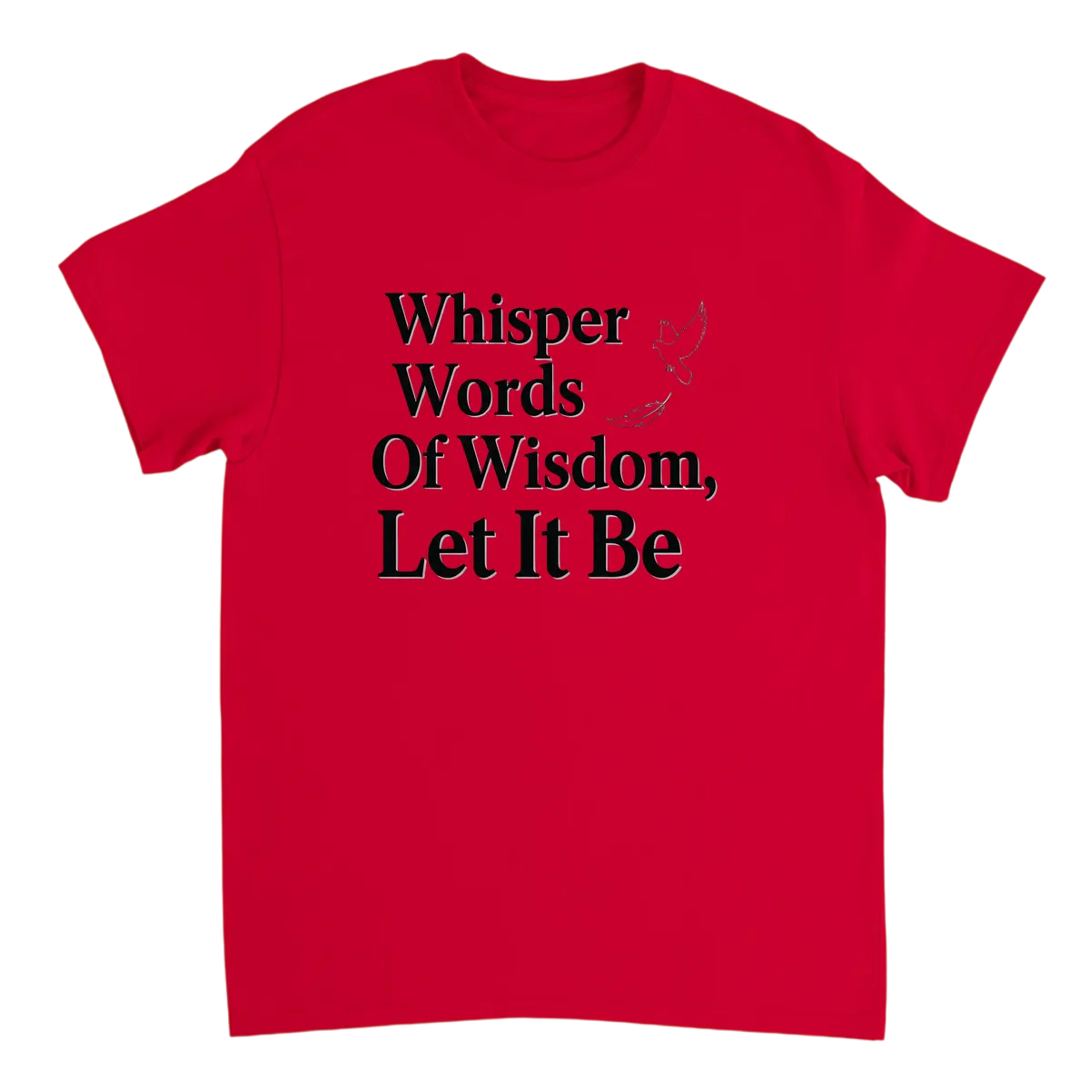 Whisper Words Of Wisdom Let It Be Tee T-Shirts - Red
