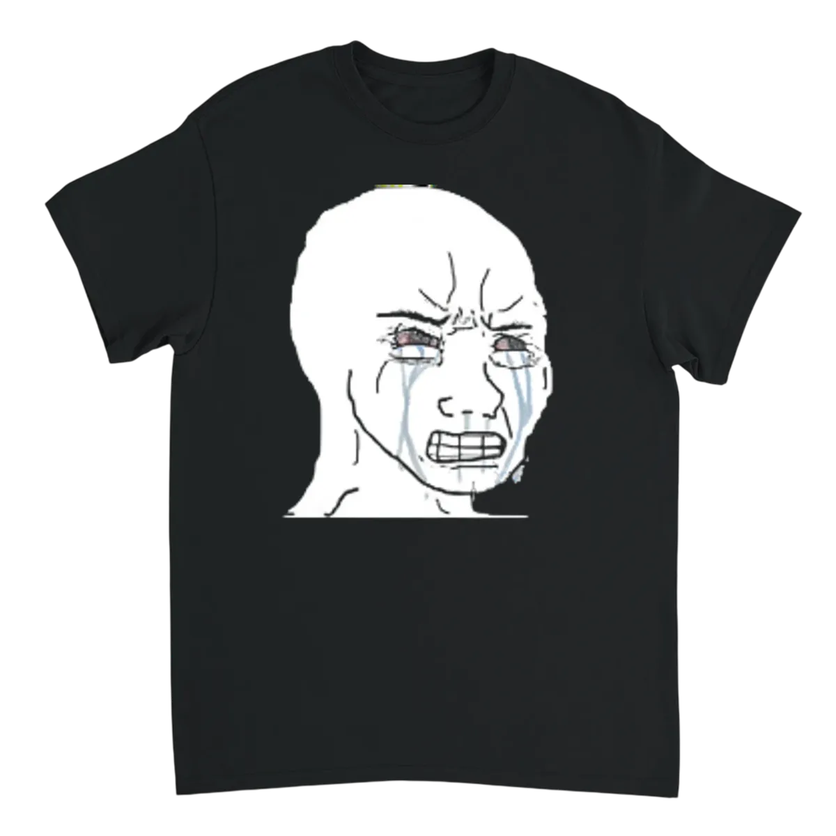 Wojak Crying T-Shirt Black T-Shirts Photo 2