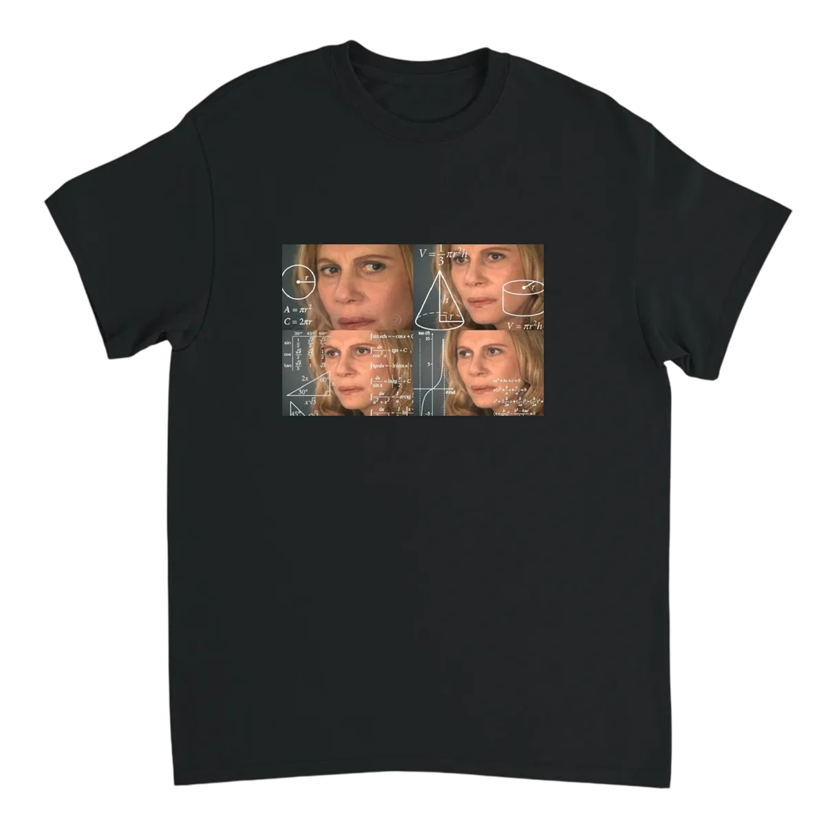 Woman Calculating (Math Lady) T-Shirt White T-Shirts Photo 3