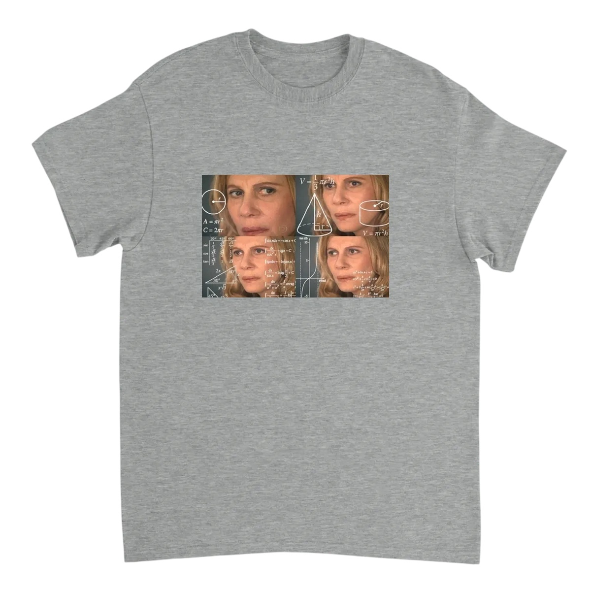 Woman Calculating (Math Lady) T-Shirt White T-Shirts Photo 4