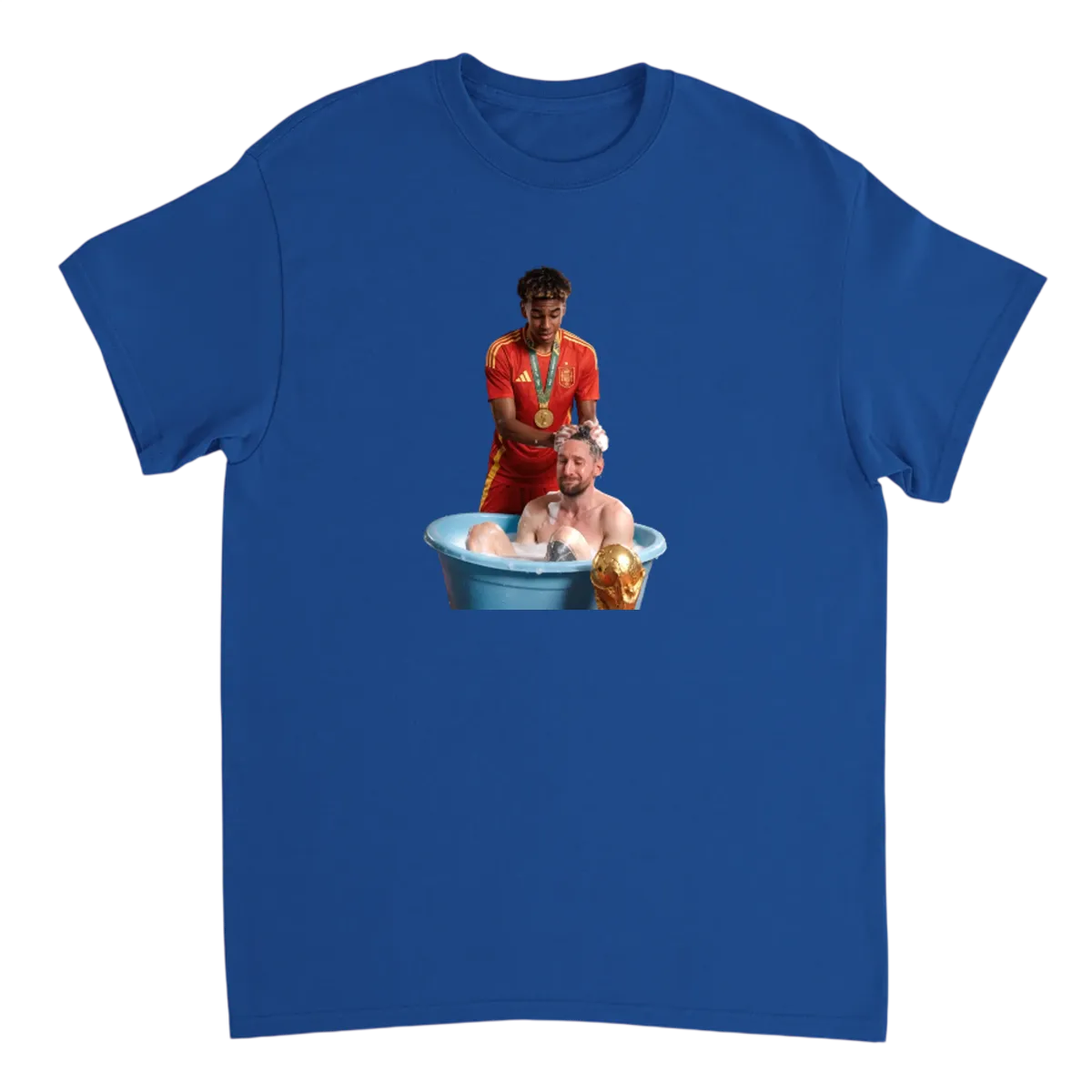 Yamal Washes Messi - GOAT-Washing Tee T-Shirts - Royal