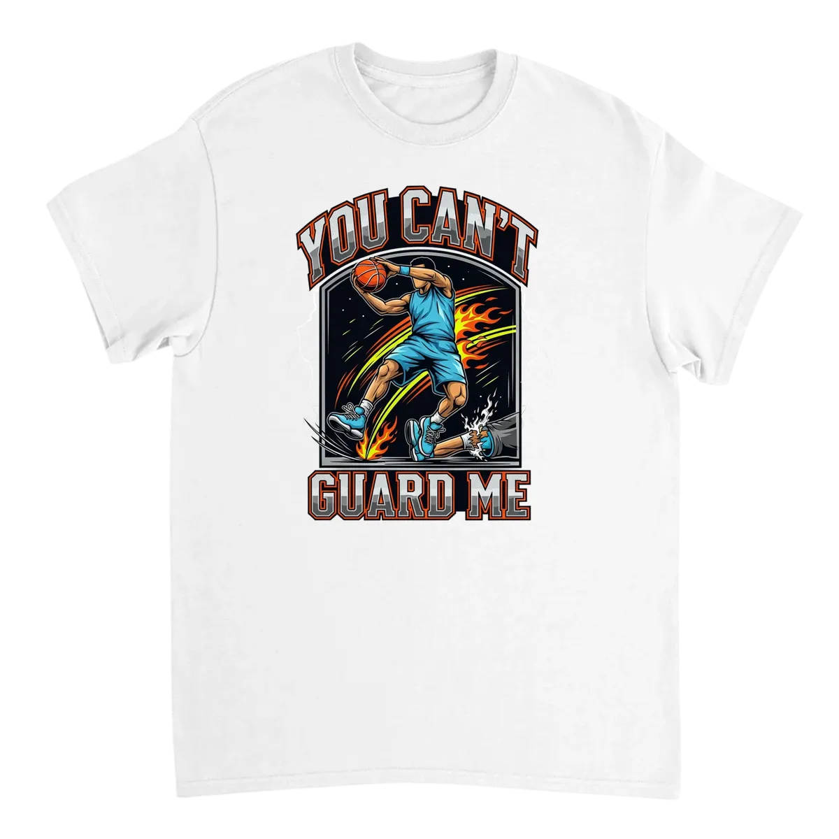 You Can't Guard Me Basketball Tee White T-Shirts Photo 2