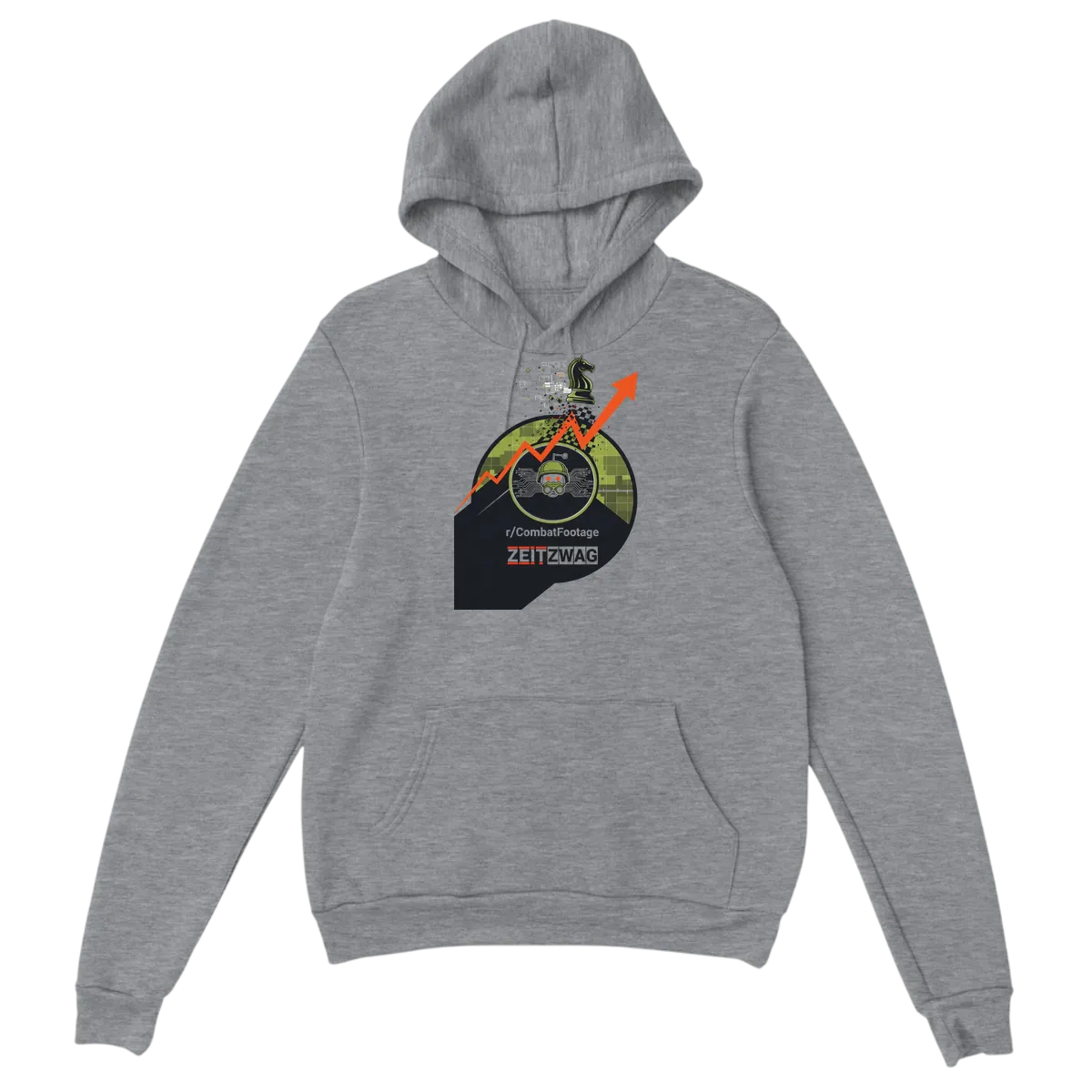 ZeitZwag CombatFootage Trend Hoodie Hoodies - Grey