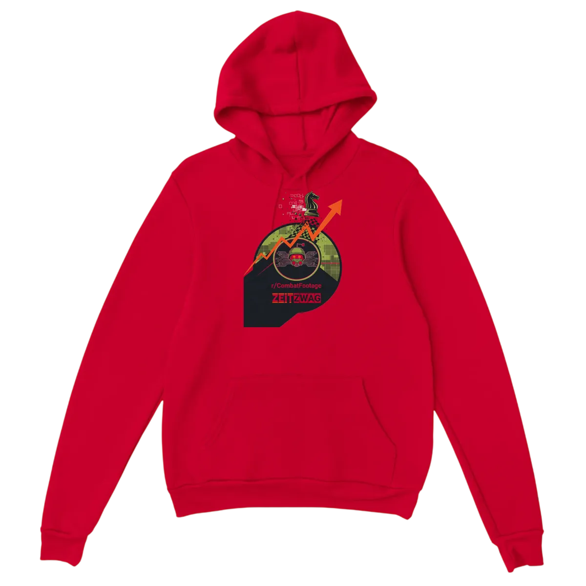 ZeitZwag CombatFootage Trend Hoodie Hoodies - Red